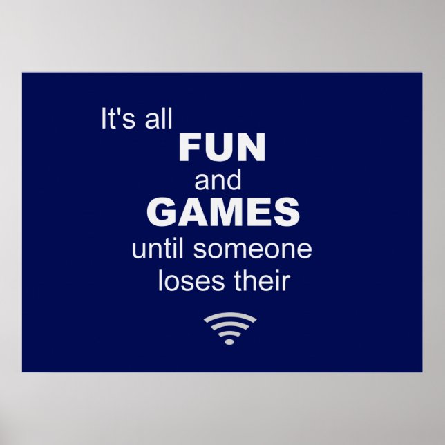Losing WiFi Internet Poster - Blau (Vorne)