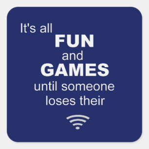 Losing WiFi Internet Sticker - Blau