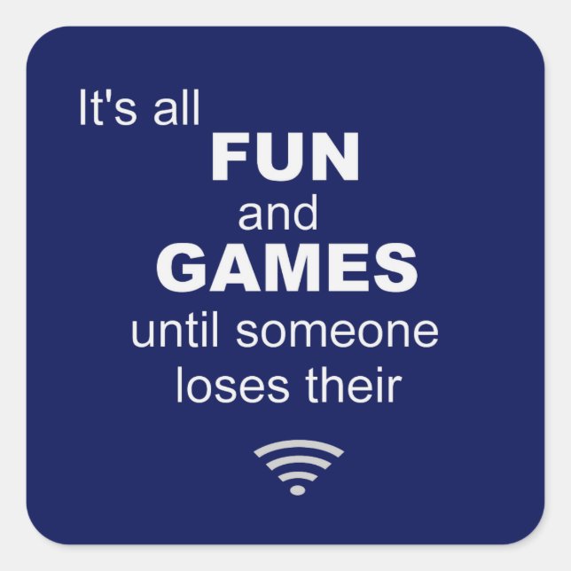 Losing WiFi Internet Sticker - Blau (Vorderseite)