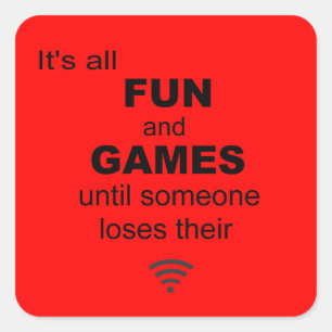 Losing WiFi Internet Sticker - Rot