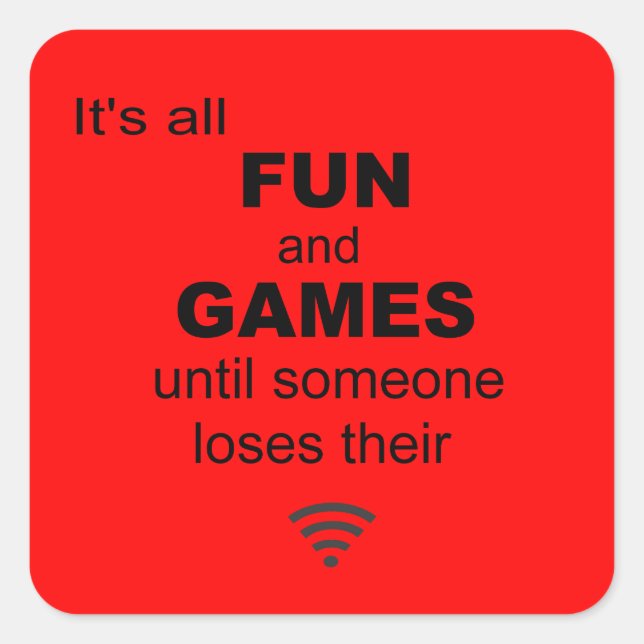 Losing WiFi Internet Sticker - Rot (Vorderseite)