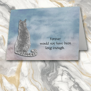 Loss des grauen Tabby Beileid Condolence Card Feiertagskarte