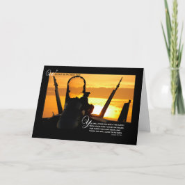 Loss of a Military Pilot Sympathy Sunset Plane Karte