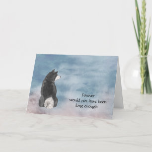Loss of Black Akita Condolence Sympathy Card Feiertagskarte