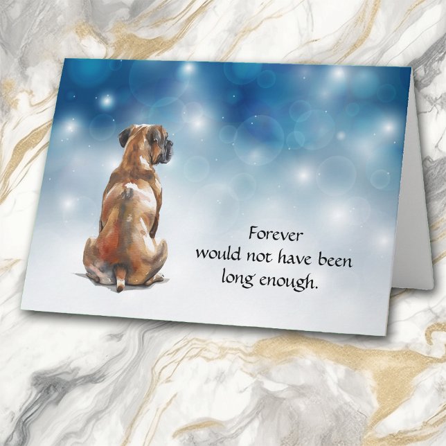 Loss of Boxer Night Starry Sky Sympathy Card Feiertagskarte (Von Creator hochgeladen)