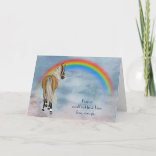 Loss of Palomino Horse Condolence Sympathy Card Feiertagskarte