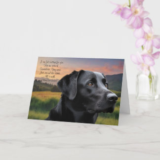 Loss of Pet Dog (Black Lab) Custom Sympathy Card Karte