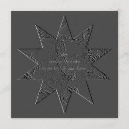 Loss Vater Deepest Beileid Beileid Star Gray Karte