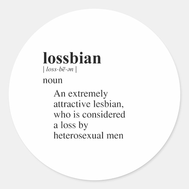 LOSSBIAN RUNDER AUFKLEBER (Vorderseite)