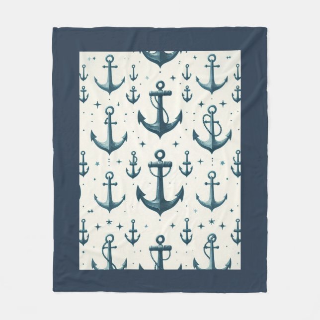 Lost Anchors Fleecedecke (Vorderseite)