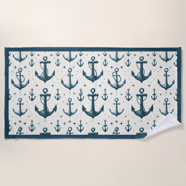 Lost Anchors Strandtuch (Vorderseite)