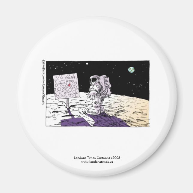 Lost Astronaut Funny Magnet (Vorne)