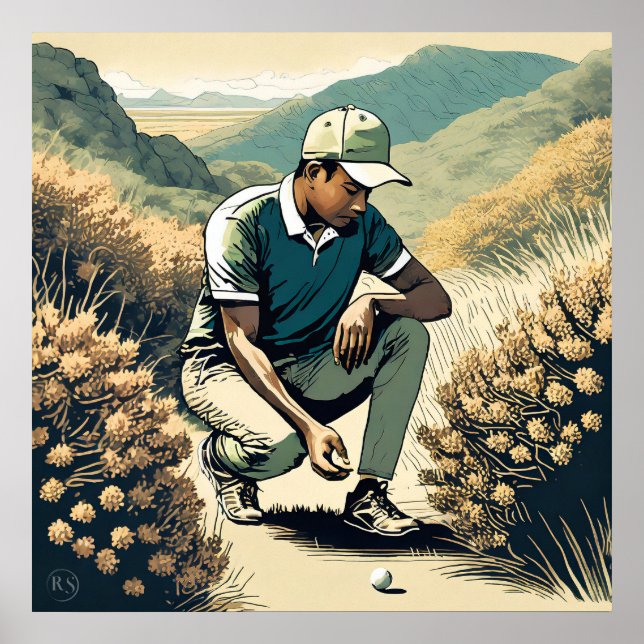 Lost Ball - Golf Art Print Poster (Vorne)
