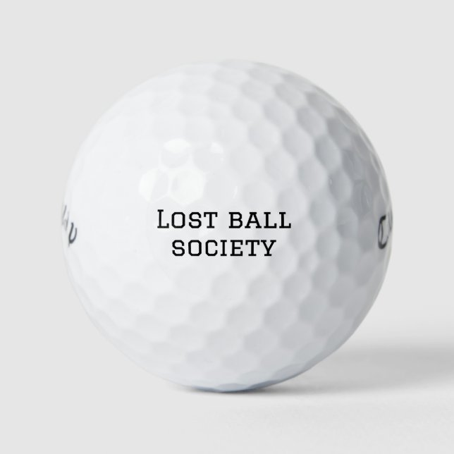 'Lost Ball Society' Lustiges Golf-Geschenk mit lei (Vorderseite)