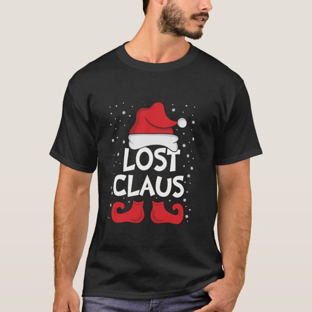 Lost Claus Xmas Gruppe Weihnachts Matching Family  T-Shirt (Vorderseite)