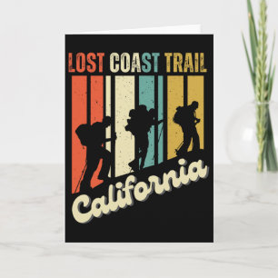 Lost Coast Trail Kalifornien Wandern Retro Berg Karte