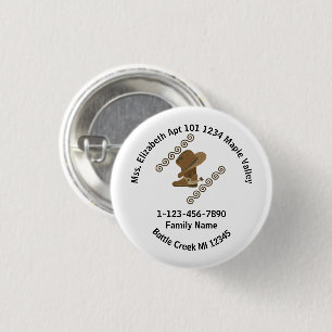 Lost Cowboy Boot- und Hat-Family-Zuhause-Adresse Button