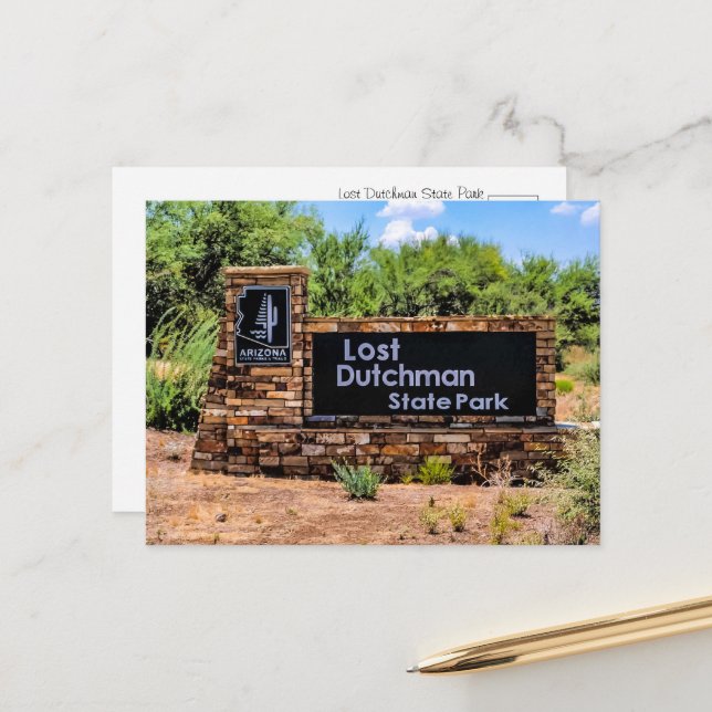 Lost Dutchman State Park Arizona Postkarten (Vorderseite/Rückseite Beispiel)
