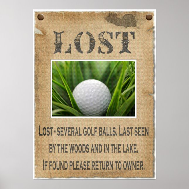 LOST - Golfball Poster (Vorne)