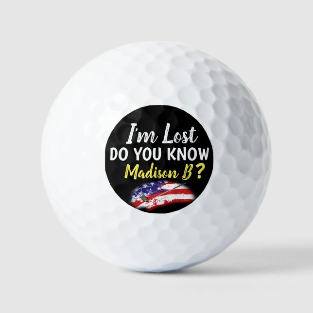 Lost Golfer USA Funny Golfball (Vorderseite)
