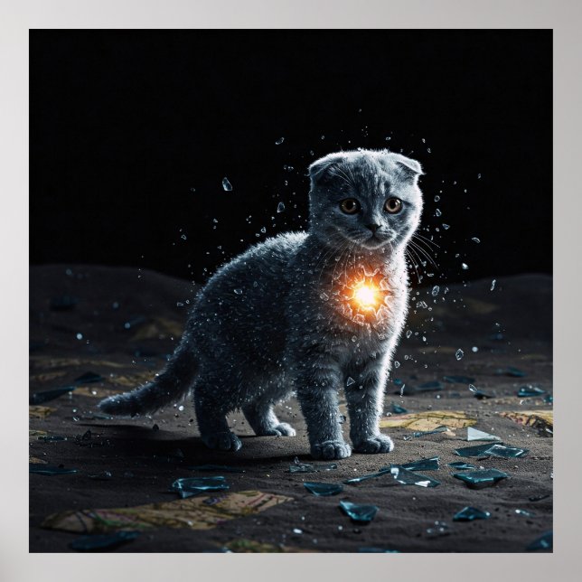 Lost Heart Scottish Fold Art Poster (Vorne)