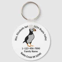 Lost Horned Puffin Stehende Zuhause-Adresse