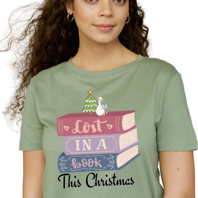"Lost in a Book" Dieses Weihnachtsbuch Lover Tri-Blend Shirt (Von Creator hochgeladen)