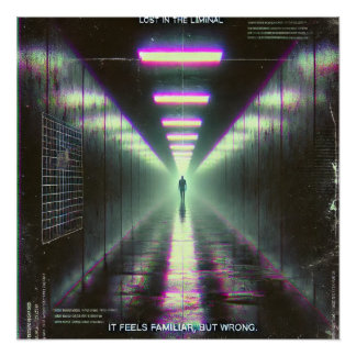 🖤 "Lost in Liminal" Weißen Kern Poster 🖤