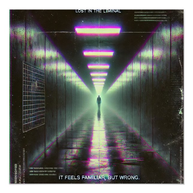 🖤 "Lost in Liminal" Weißen Kern Poster 🖤 (Vorderseite)