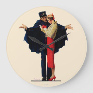 Lost in Paris Große Wanduhr