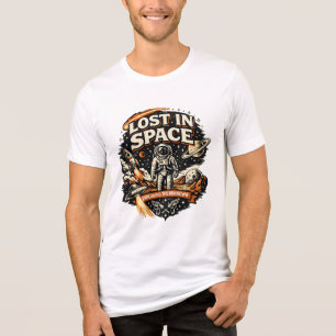 Lost In Space Ästhetik Vintage-Astronautendesign Tri-Blend Shirt