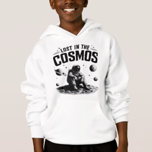Lost in the Cosmos Astronaut Kinder Weiß Hoodie