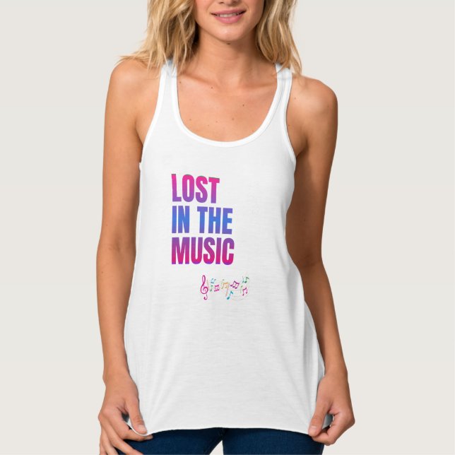 Lost in the Music white tanktop women (Vorderseite)