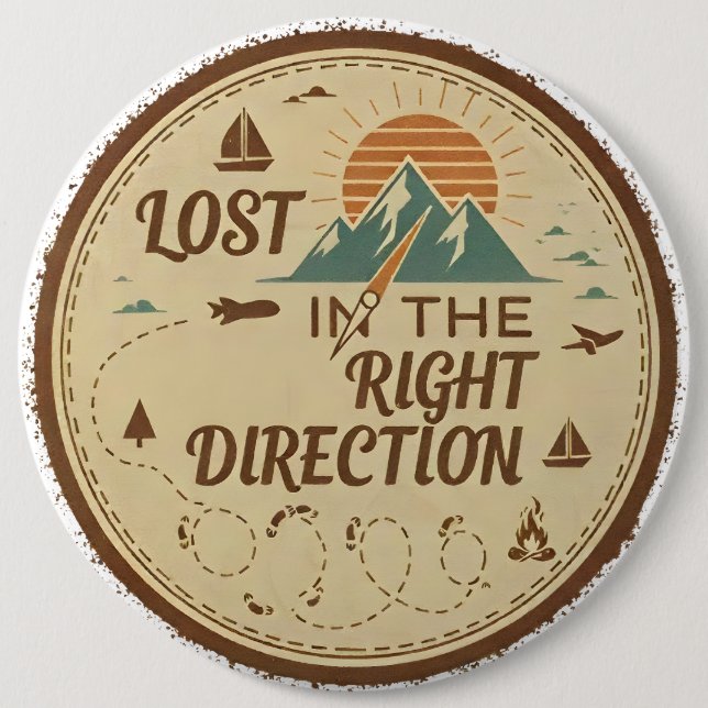 Lost in the Right Direction Button (Vorderseite)