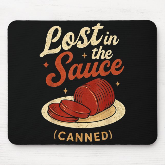Lost In The Sauce Canned Funny Thanksgiving Food P Mousepad (Vorne)
