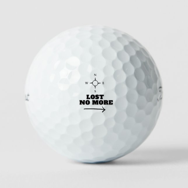 Lost No more - Funny Golf Ball (Vorderseite)