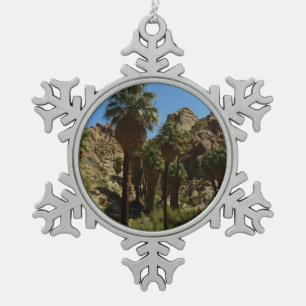 Lost Palms Oasis I at Joshua Tree National Park Schneeflocken Zinn-Ornament