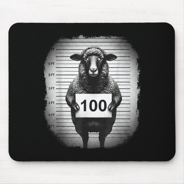 Lost Sheep And Found Wanted Mugshot Christian Men  Mousepad (Vorne)