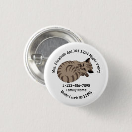 Lost Tan Tabby Kitten Zuhause-Adresse Button