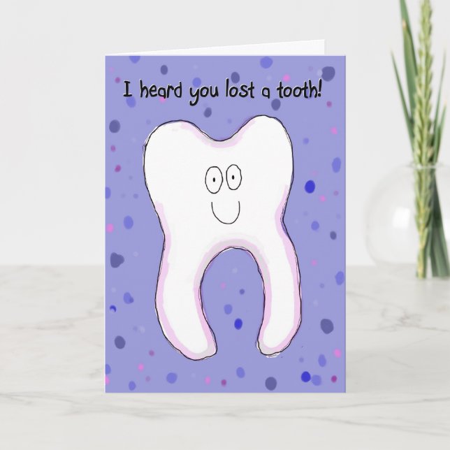 Lost Tooth Teeth Smile Child Gratulationen Card Karte (Vorderseite)