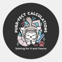 Lösung für X und Gähnen – Cute Tabby-Katze Mathe-W