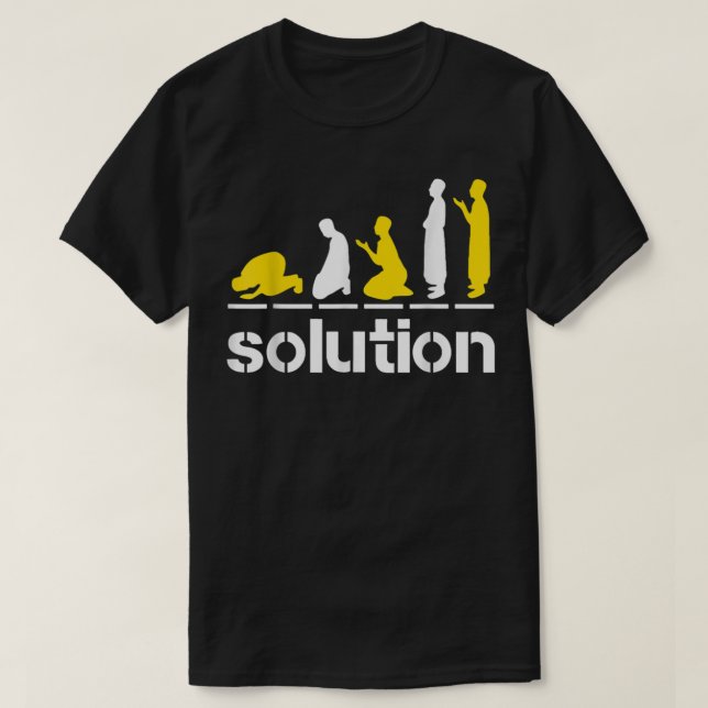 Lösung Islamisches Gebet-Muslim Ramadan Salat Alha T-Shirt (Design vorne)