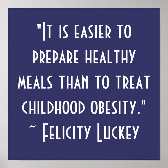 Lösungen für Fettleibigkeit im Kindesalter Poster (Vorne)