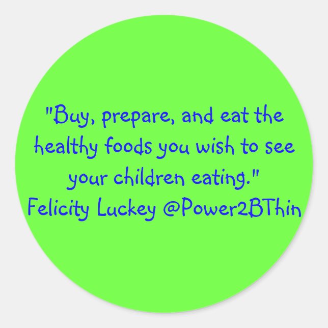 Lösungen für Fettleibigkeit im Kindesalter Runder Aufkleber (Vorderseite)