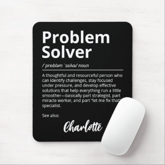 Lösungsfinder Lustige Definition Schwarz Mousepad