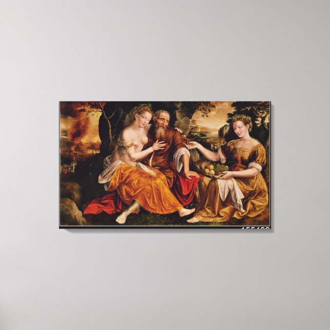 Lot und seine Töchter, c.1565 Leinwanddruck (Vorderseite)