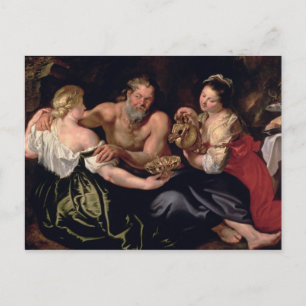 Lot und seine Töchter Postkarte