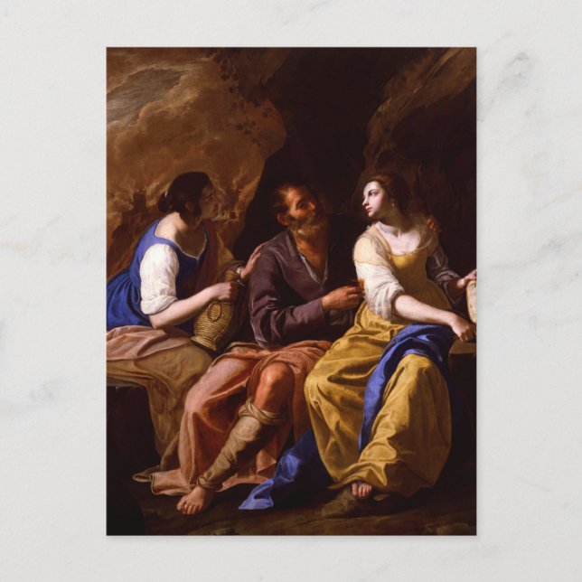 Lot und seine Töchter von Artemisia Gentileschi Po Postkarte (Vorderseite)