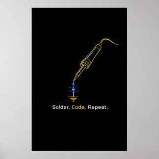 Löten Code Wiederholen Embedded Engineering Poster