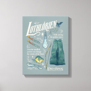 LOTHLORIEN™ Aquarell-Collage-Grafik Leinwanddruck